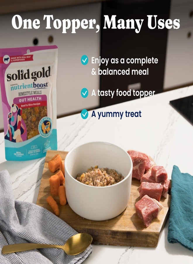 Solid Gold Homestyle Meals Wet Dog Food - Soft Food for Dogs w/Beef, Bone Broth & Superfoods for Gut Health Support - Dog Toppers for Dry Kibble - Fresh Refrigerated Full Meal Replacement - 9oz/6ct - Image 4